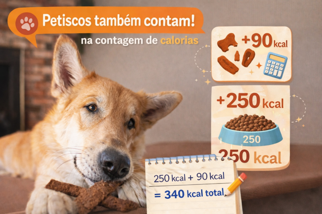 petiscos influenciam a quantidade de ração