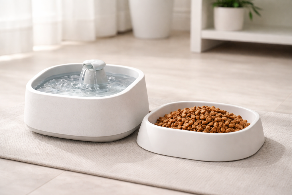 comedouros e bebedouros para pets adequados ao porte