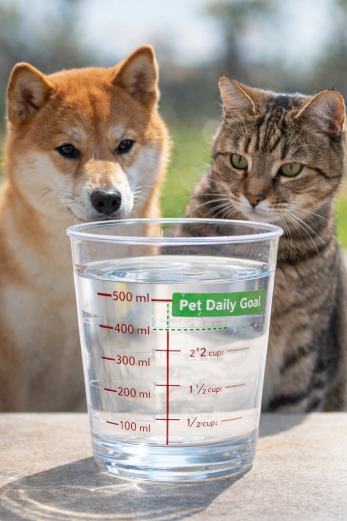 quanto de água o pet deve beber por dia conforme o peso