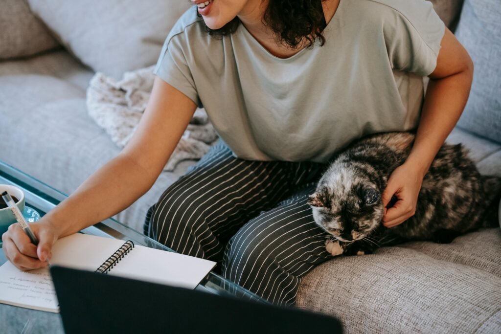 tutor observando sinais de coceiras no pet em casa